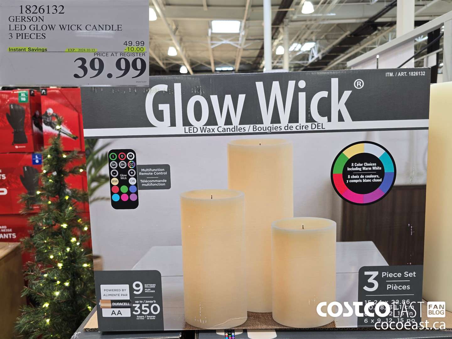 1826132 GERSON LED GLOW WICK CANDLE 3 PIECES ($10.00 INSTANT SAVINGS EXPIRES ON 2024-10-13) $39.99