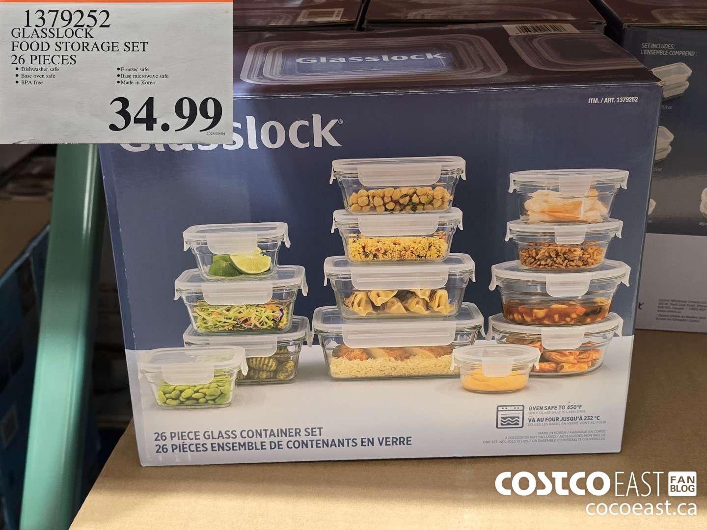 1379252 GLASSLOCK FOOD STORAGE SET 26 PIECES $34.99
