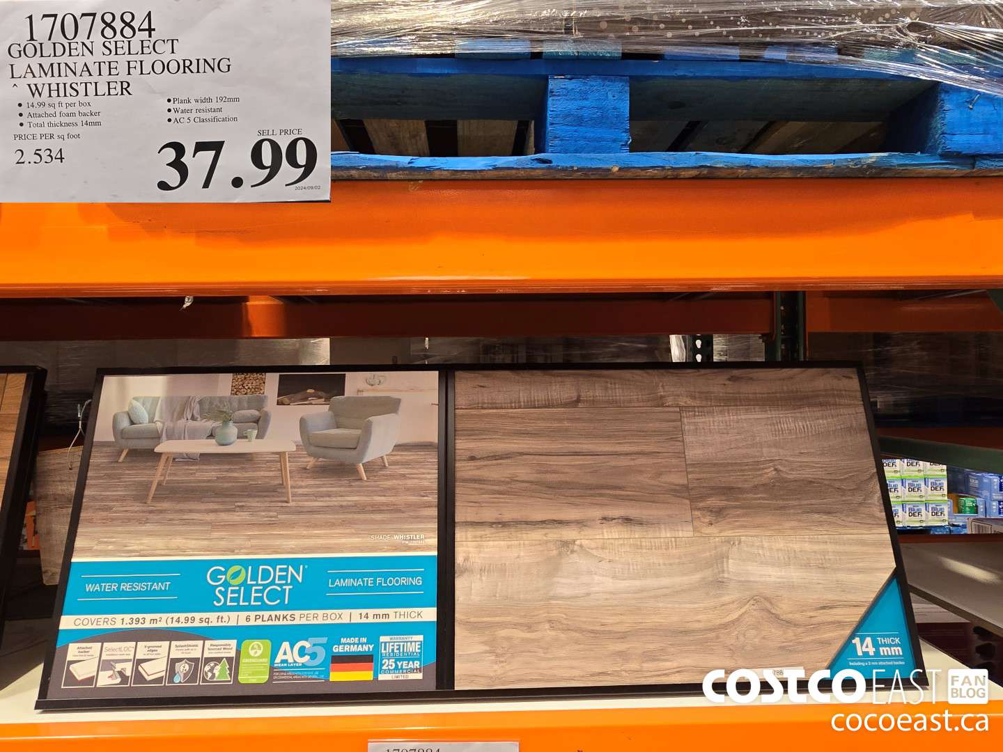 1707884 GOLDEN SELECT LAMINATE FLOORING WHISTLER $37.99