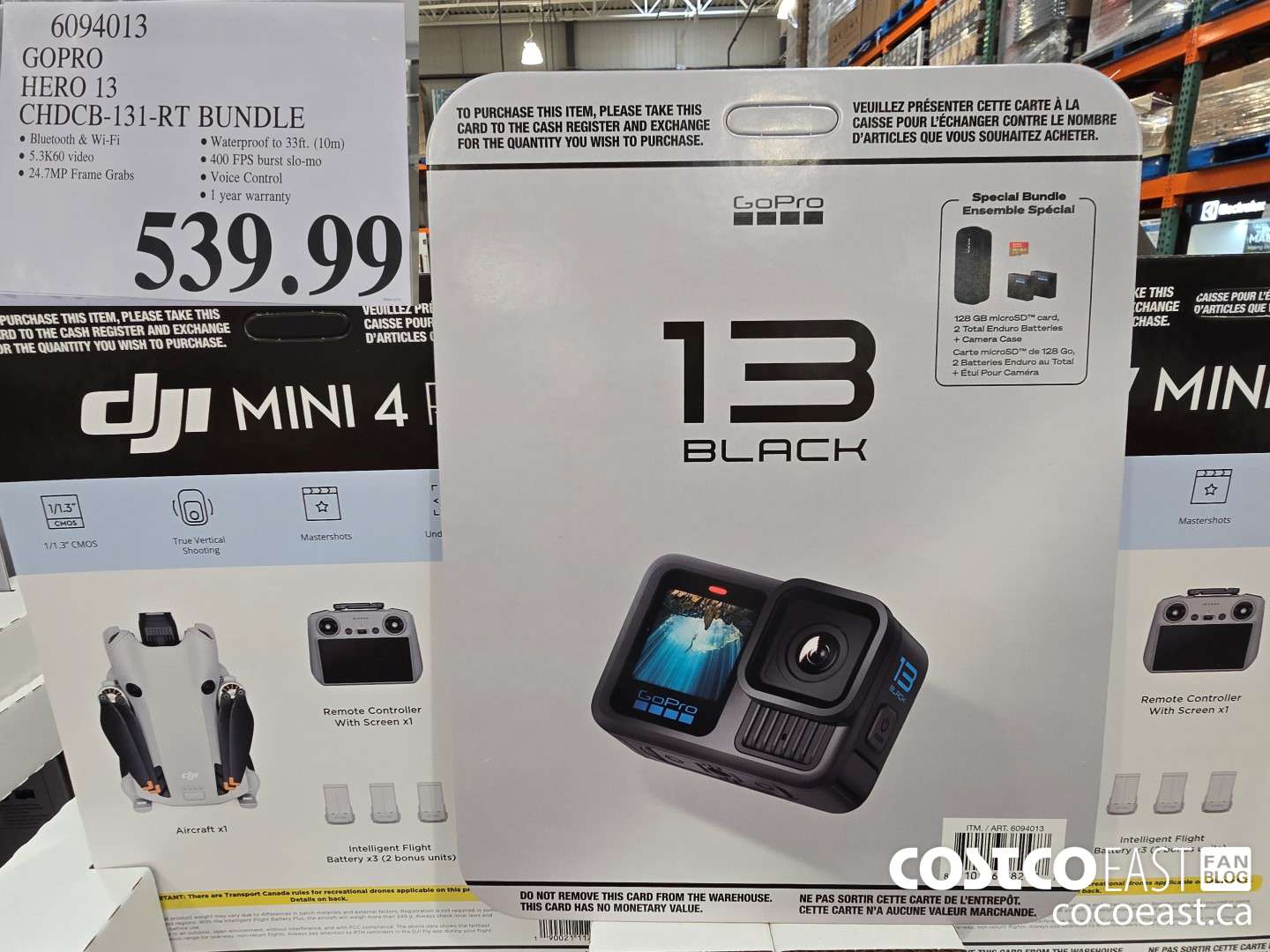 6094013 GOPRO HERO 13 CHDCB-131-RT BUNDLE $539.99