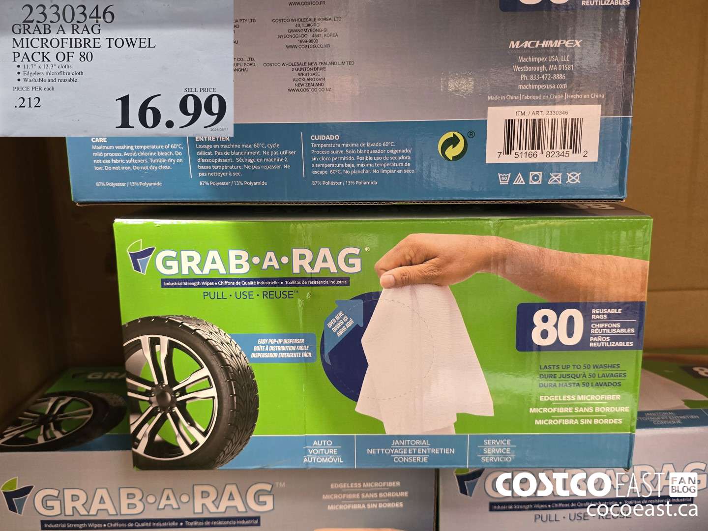 2330346 GRAB A RAG MICROFIBRE TOWEL PACK OF 80 $16.99