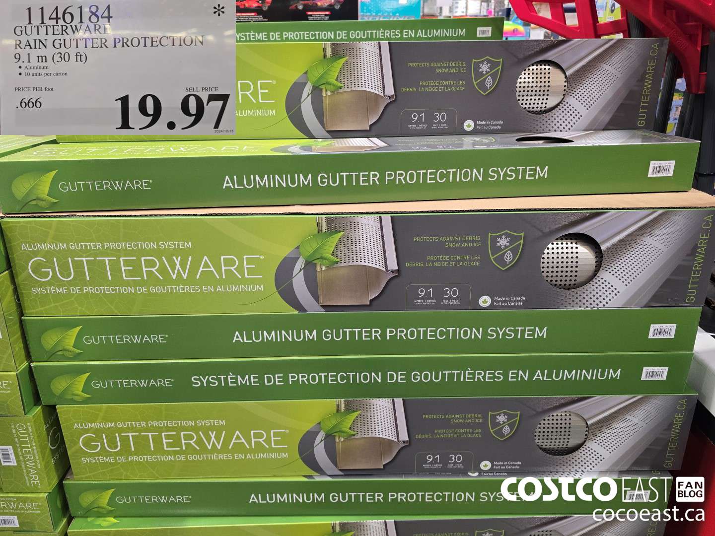 1146184 GUTTERWARE RAIN GUTTER PROTECTION 9.1M (30 FT.) $19.97