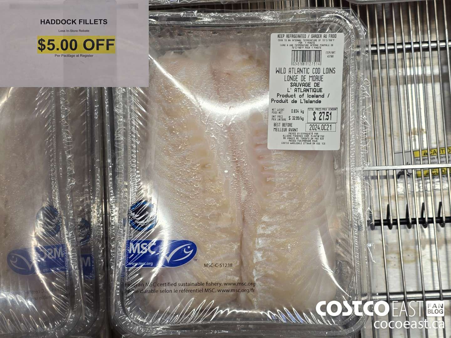 45168 HADDOCK FILLETS ($5.00 INSTANT SAVINGS)