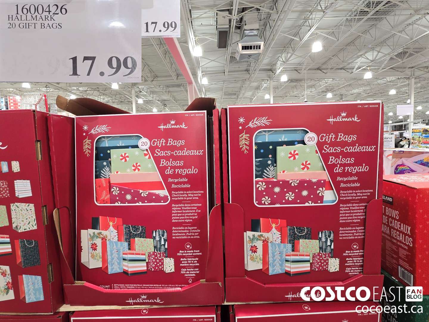 1600426 HALLMARK 20 GIFT BAGS RECYCLABLE $17.99