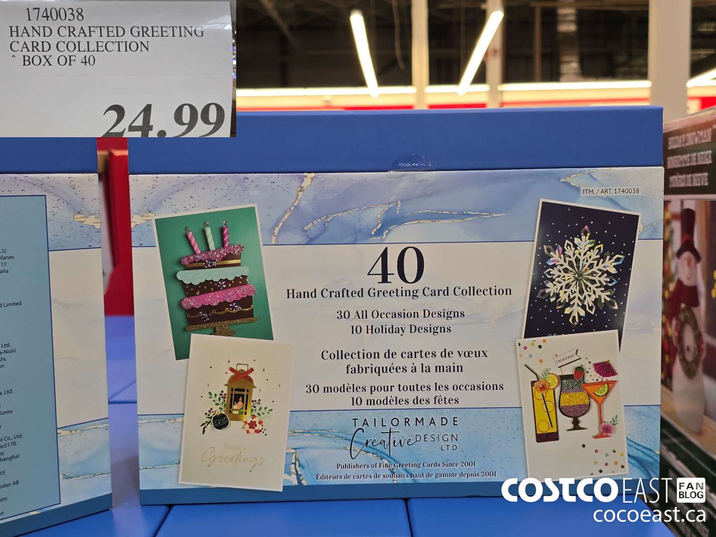 1740038 HAND CRAFTED GREETING CARD COLLECTION ~ BOX OF 40 $24.99