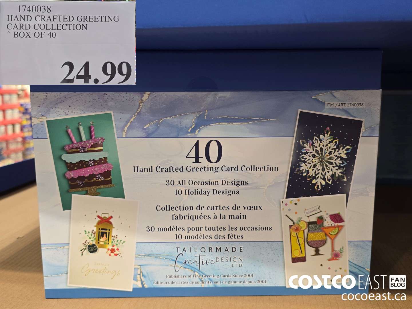 1740038 HAND CRAFTED GREETING CARD COLLECTION ~ BOX OF 40 $24.99