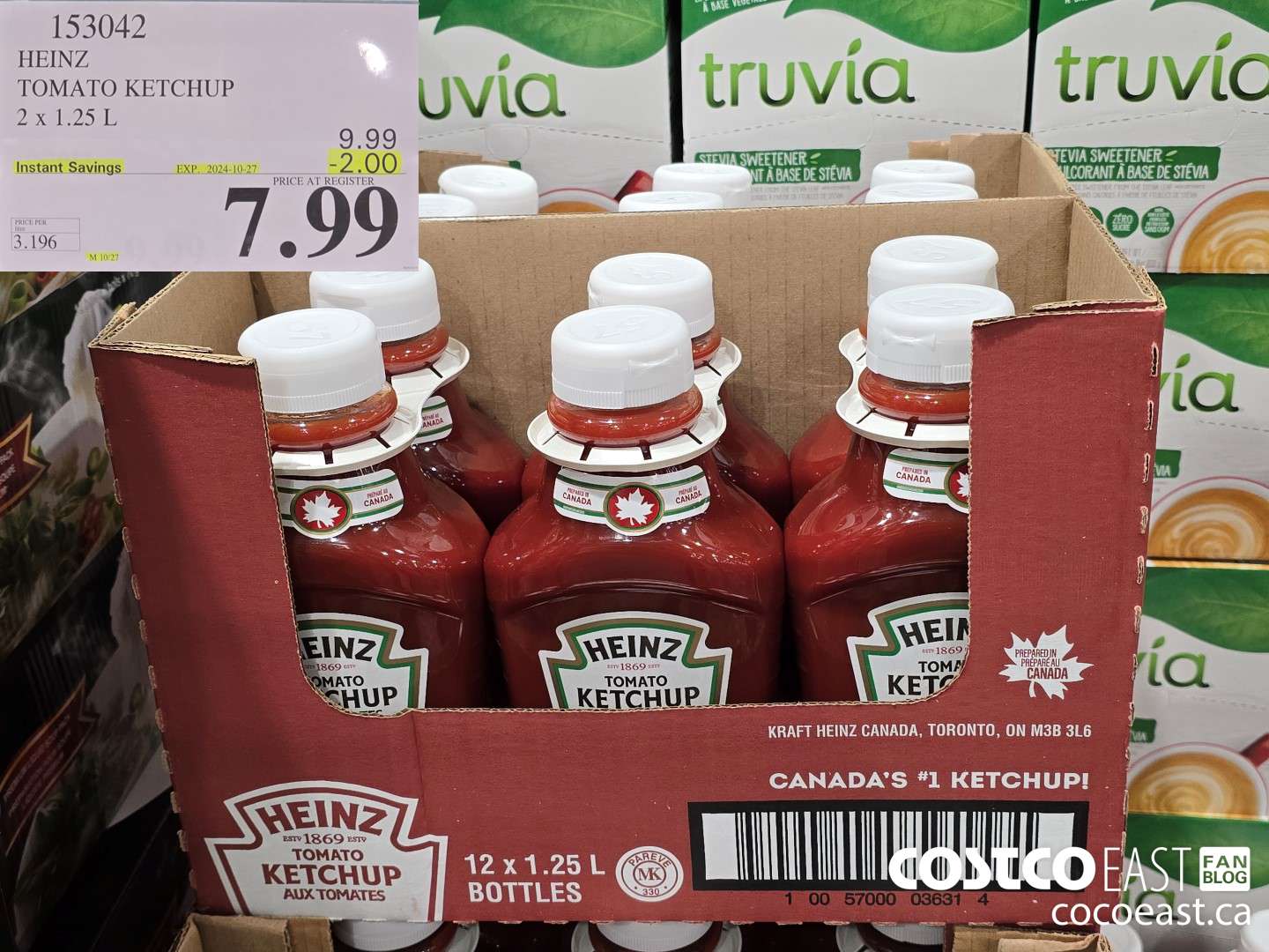 153042 HEINZ TOMATO KETCHUP 2 X 1.25 L ($2.00 INSTANT SAVINGS EXPIRES ON 2024-10-27) $7.99