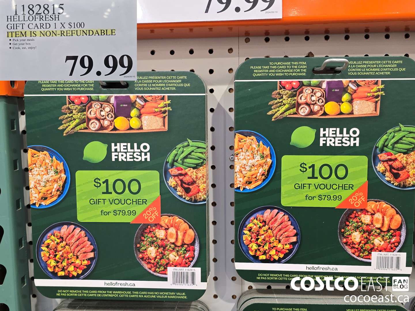 1182815 HELLOFREGH GIFT CARD 1 X $100 THIS ITEM IS NON-REFUNDABLE $79.99