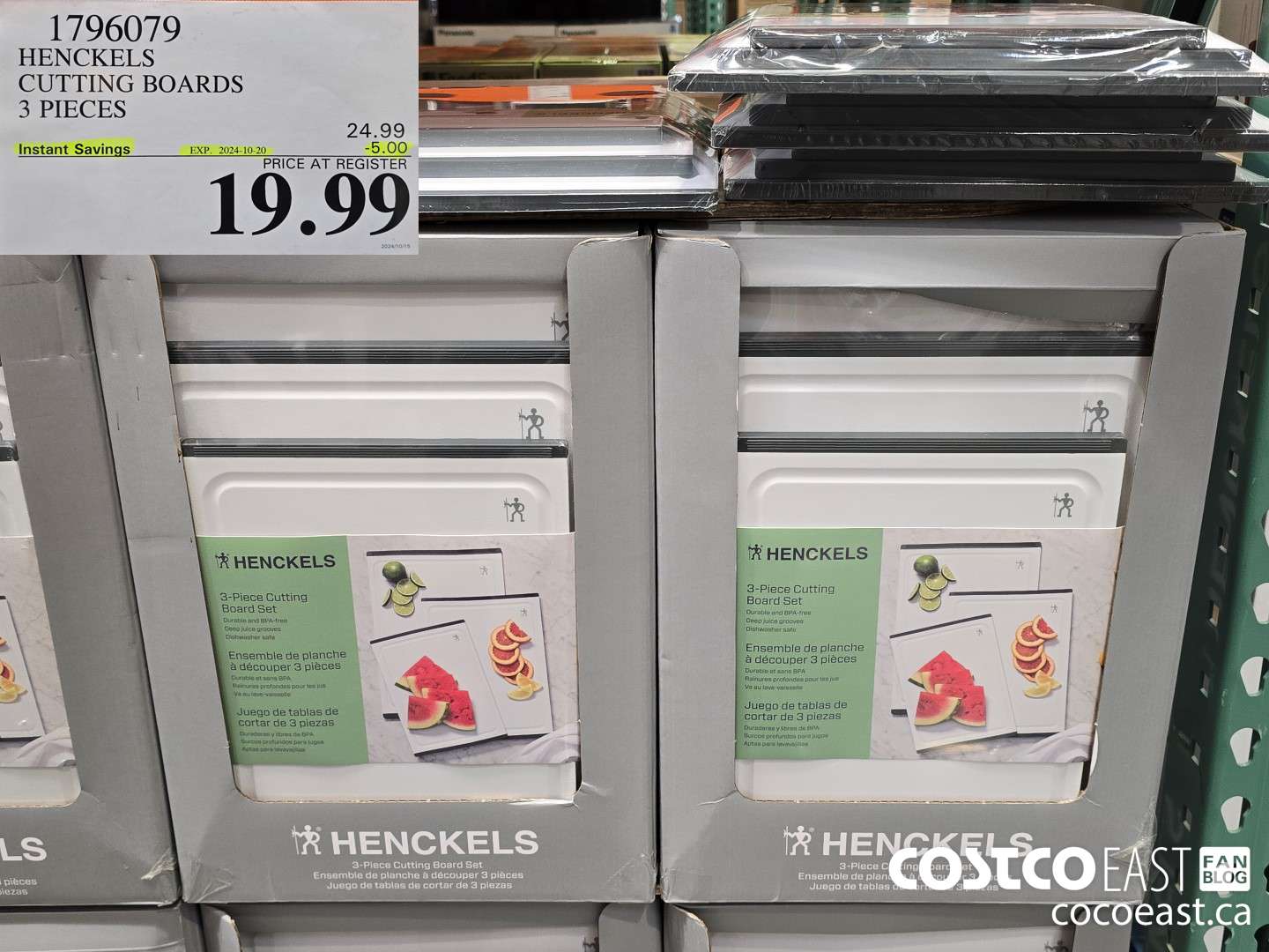 1796079 HENCKELS CUTTING BOARDS 3 PIECES ($5.00 INSTANT SAVINGS EXPIRES ON 2024-10-20) $19.99