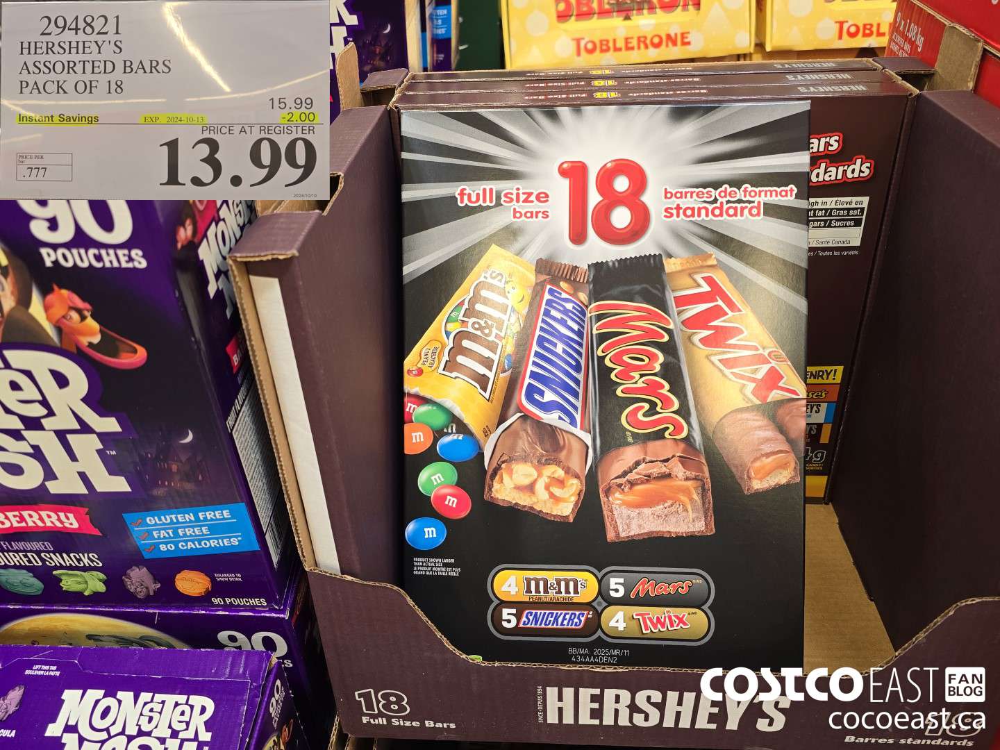 294821 HERSHEY'S ASSORTED BARS PACK OF 18 ($2.00 INSTANT SAVINGS EXPIRES ON 2024-10-13) $13.99