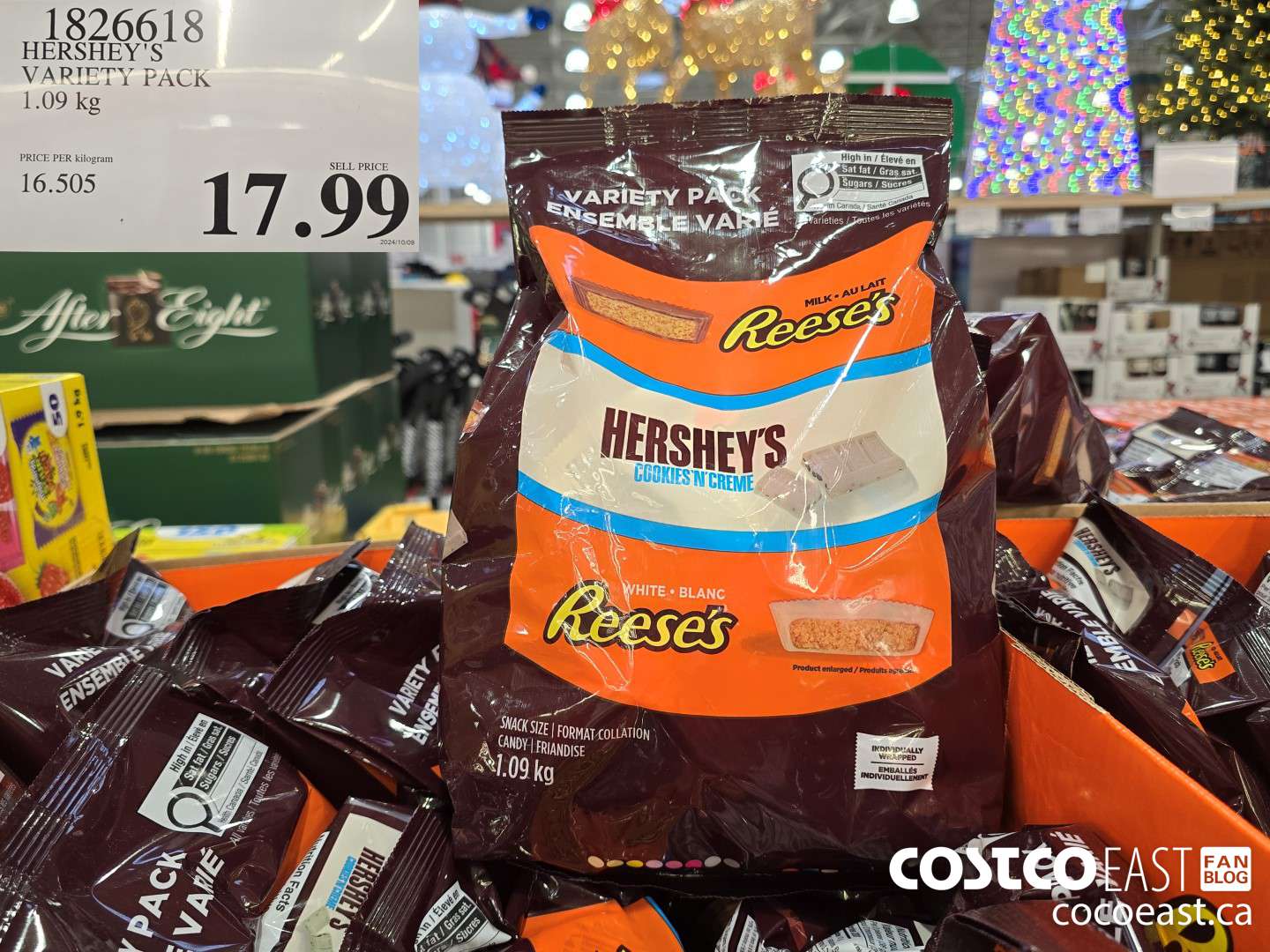 1826618 HERSHEY'S VARIETY PACK 1.09 kg $17.99