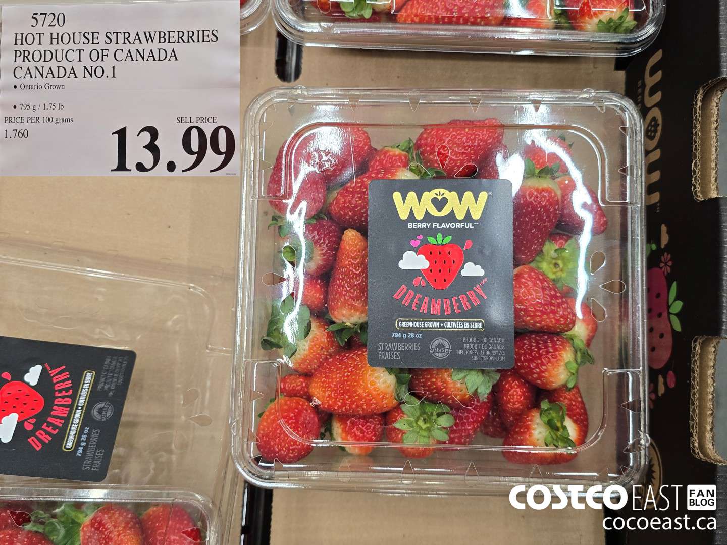 5720 HOT HOUSE STRAWBERRIES PRODUCT OF CANADA CANADA NO.1 $13.99