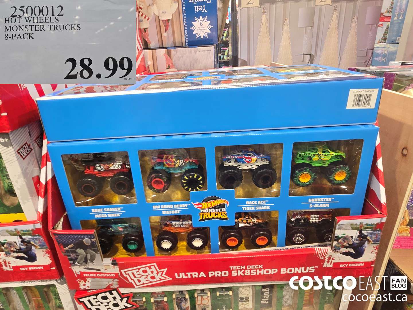 2500012 HOT WHEELS MONSTER TRUCKS 8-PACK $28.99