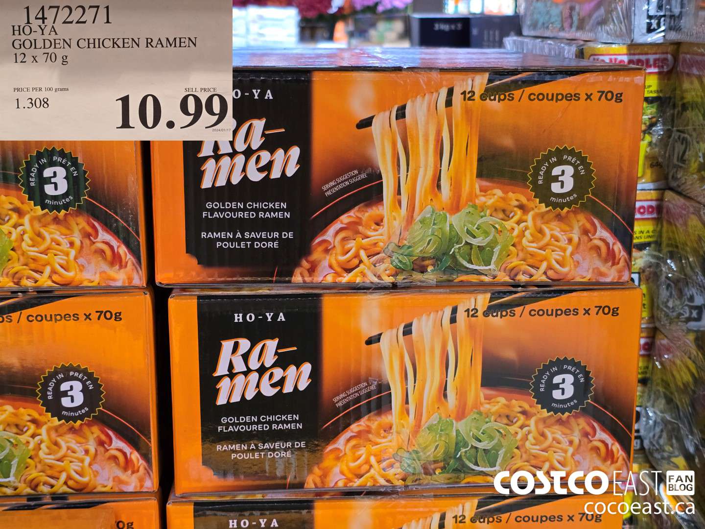 1472271 HO-YA GOLDEN CHICKEN RAMEN 12 x 70G $10.99