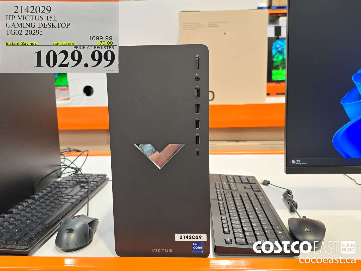 2142029 HP VICTUS 15L GAMING DESKTOP TG02-2029c ($70.00 INSTANT SAVINGS EXPIRES ON 2024-10-18) $1029.99
