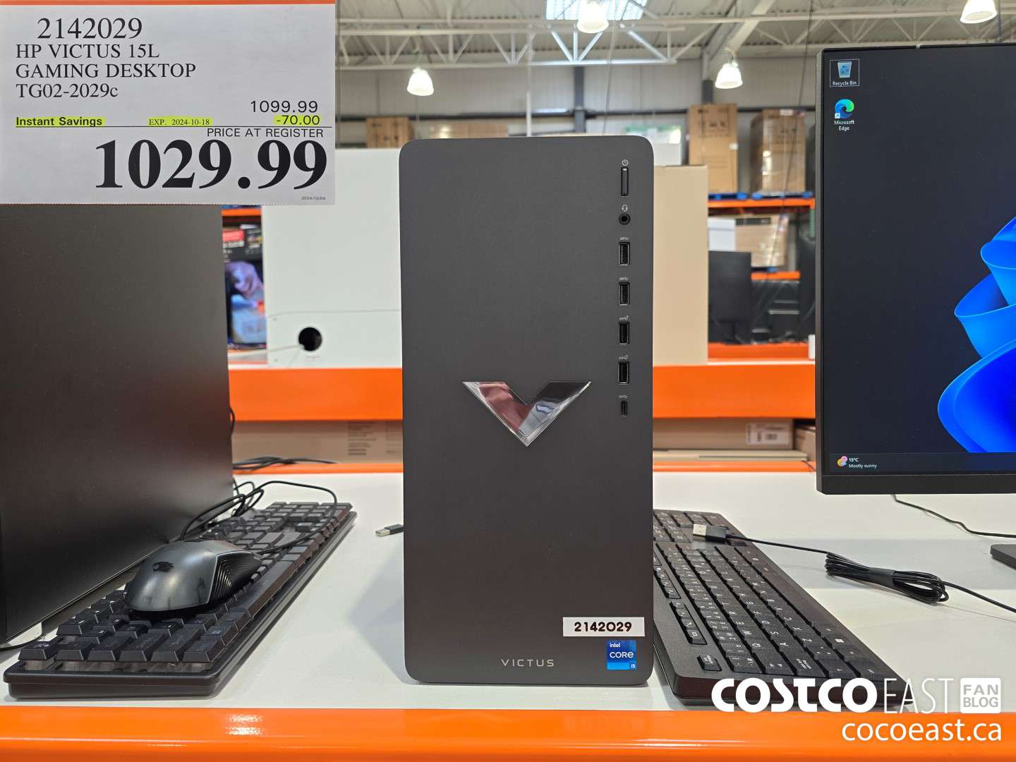 2142029 HP VICTUS 15L GAMING DESKTOP TG02-2029c ($70.00 INSTANT SAVINGS EXPIRES ON 2024-10-18) $1029.99