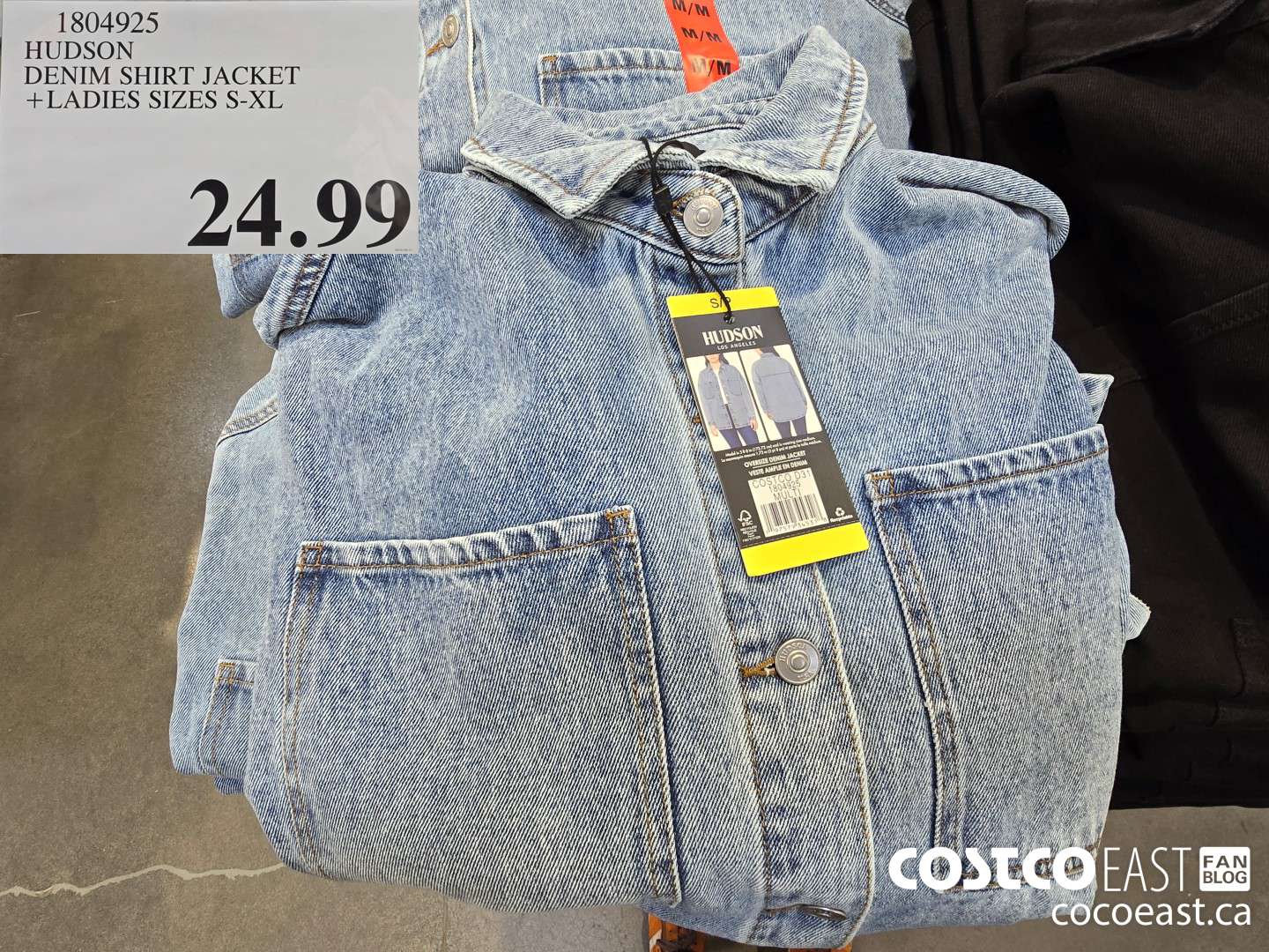 1804925 HUDSON DENIM SHIRT JACKET + LADIES SIZES S-XL $24.99