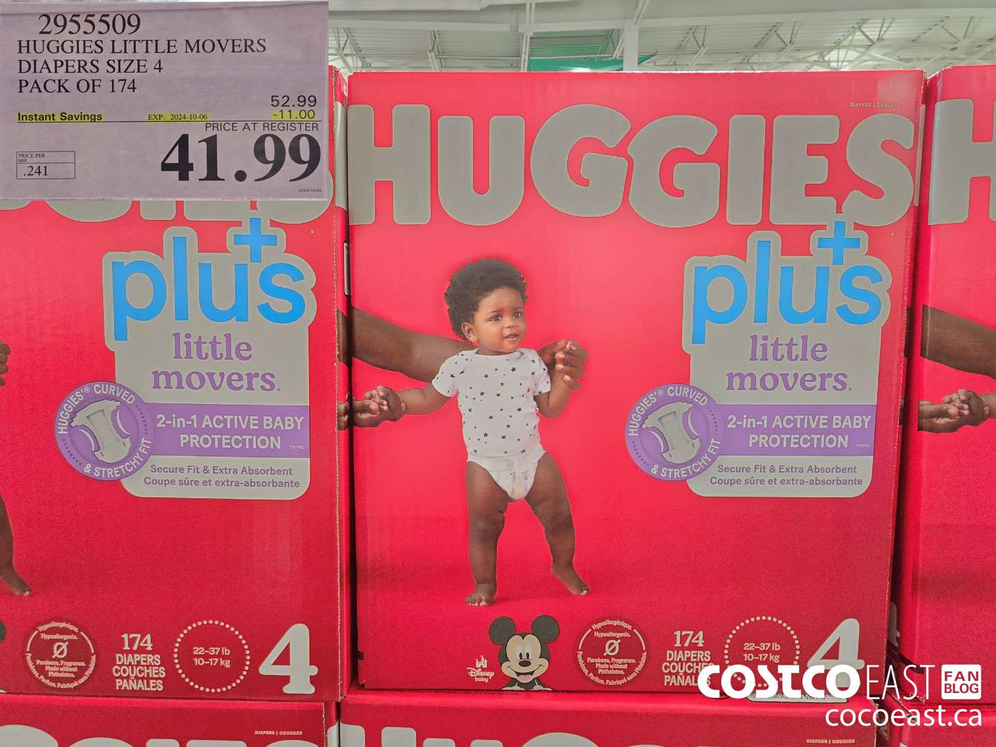 2955509 HUGGIES LITTLE MOVERS DIAPERS SIZE 4 PACK OF 174 ($11.00 INSTANT SAVINGS EXPIRES ON 2024-10-06) $41.99