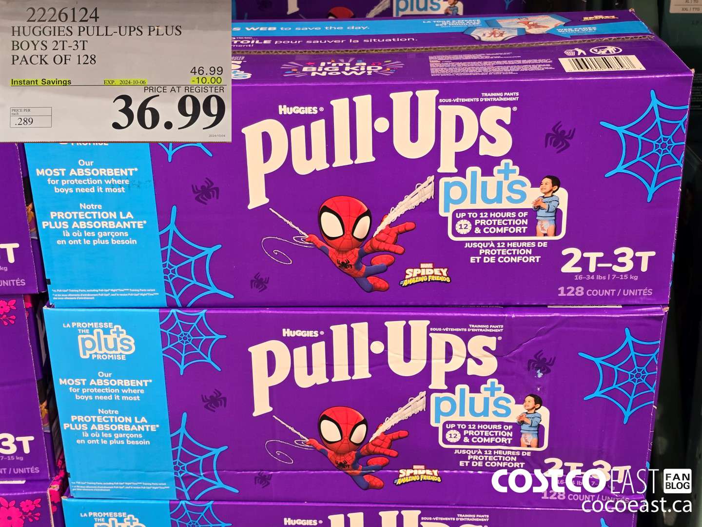 2226124 HUGGIES PULL-UPS PLUS BOYS 2T-3T PACK OF 128 ($10.00 INSTANT SAVINGS EXPIRES ON 2024-10-06) $36.99