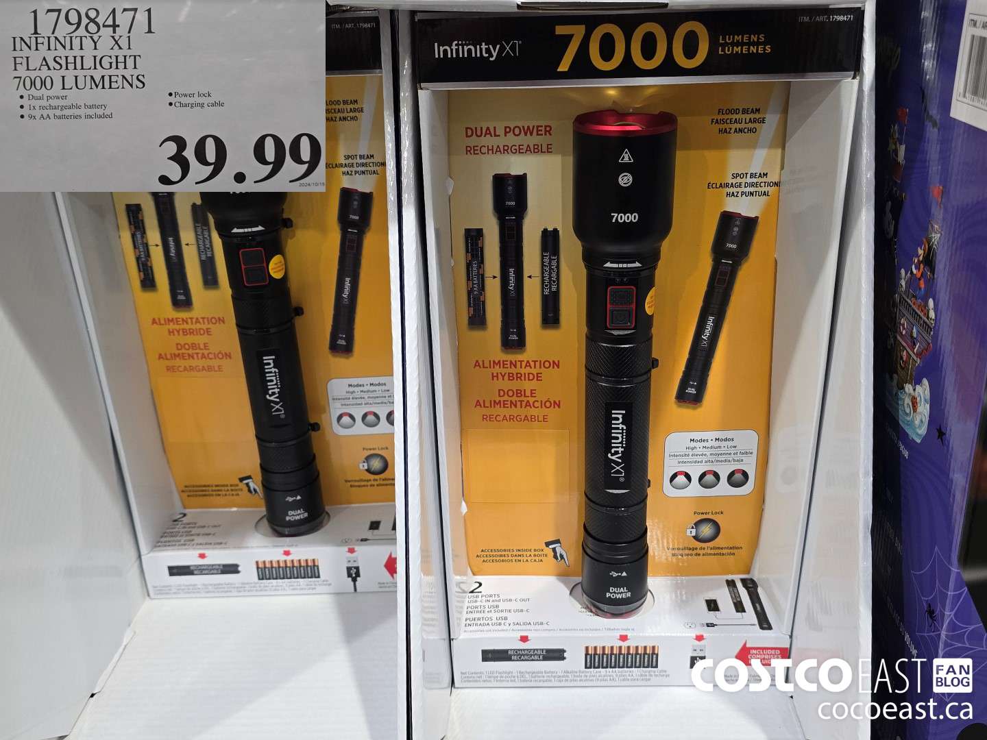 1798471 INFINITY X1 FLASHLIGHT 7000 LUMENS $39.99