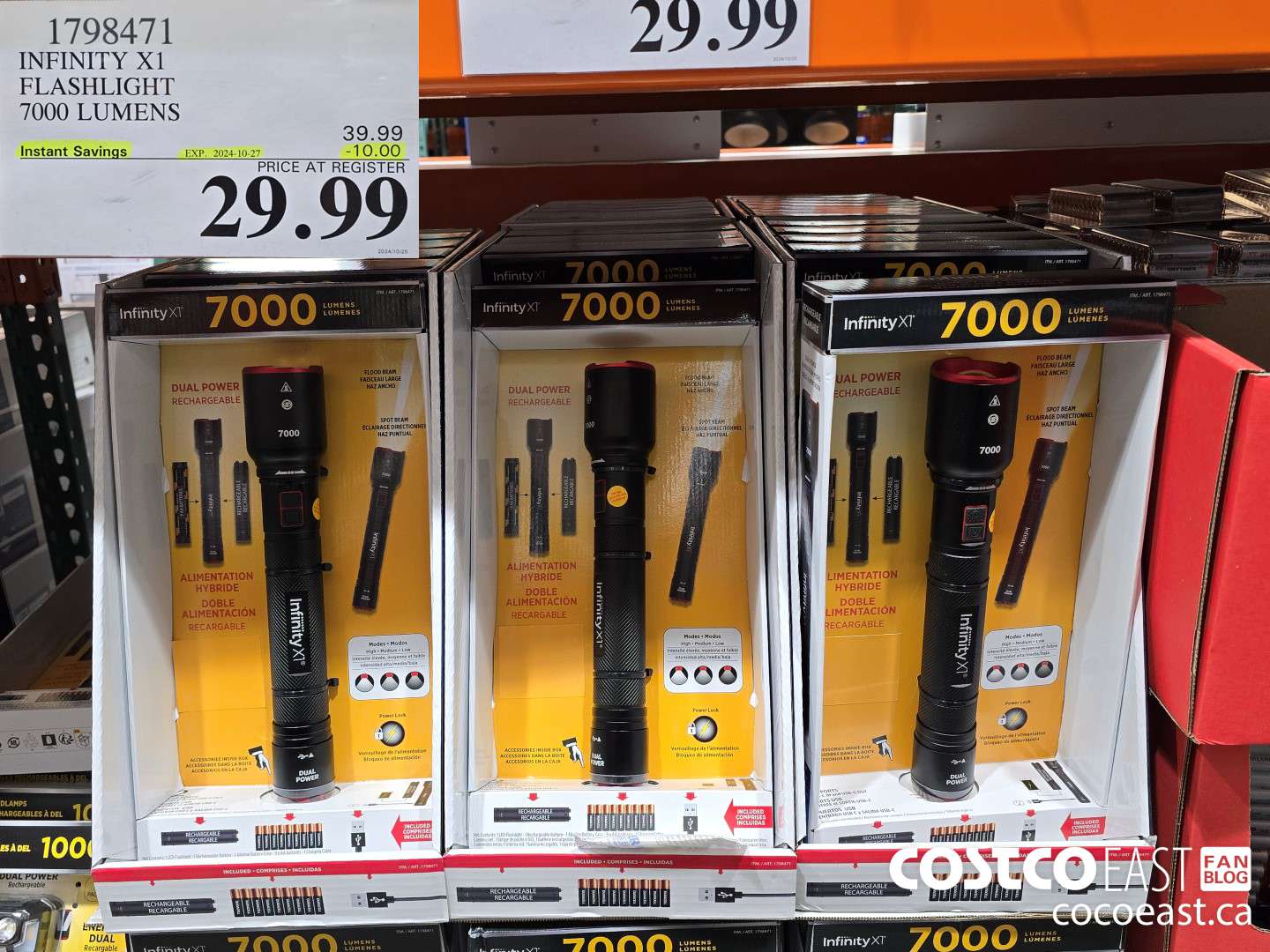 1798471 INFINITY X1 FLASHLIGHT 7000 LUMENS ($10.00 INSTANT SAVINGS EXPIRES ON 2024-10-27) $29.99