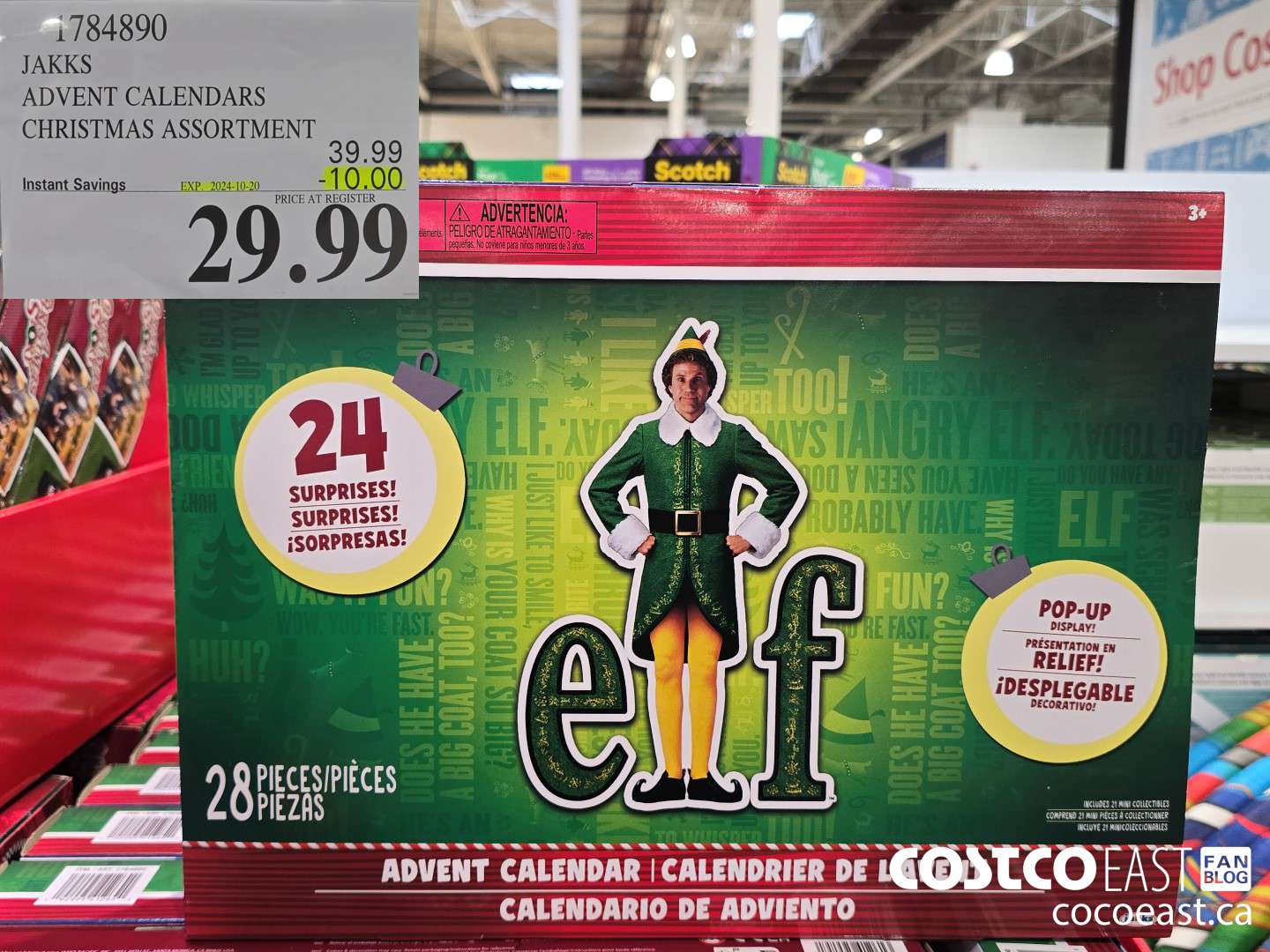 1784890 JAKKS ADVENT CALENDARS CHRISTMAS ASSORTMENT ($10.00 INSTANT SAVINGS EXPIRES ON 2024-10-20) $29.99