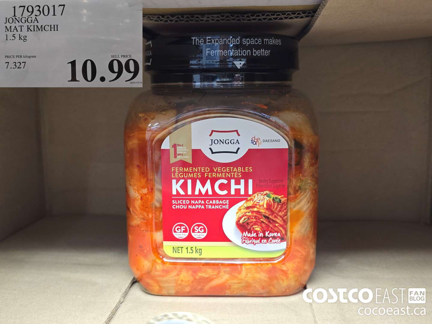1793017 JONGGA MAT KIMCHI 1.5 KG $10.99
