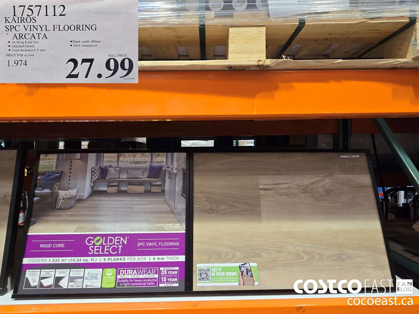 1757112 KAIROS SPC VINYL FLOORING ARCATA $27.99