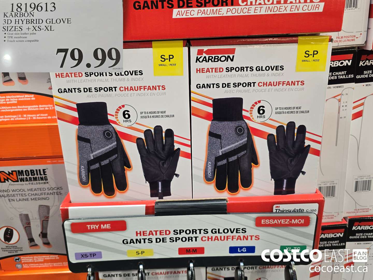 1819613 KARBON 3D HYBRID GLOVE SIZES +XS - XL $79.99