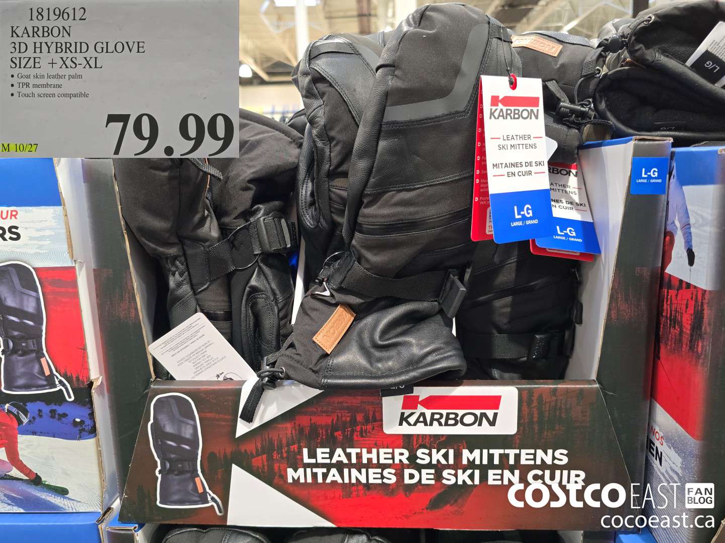 1819612 KARBON 3D HYBRID GLOVE SIZE +XS-XL $79.99