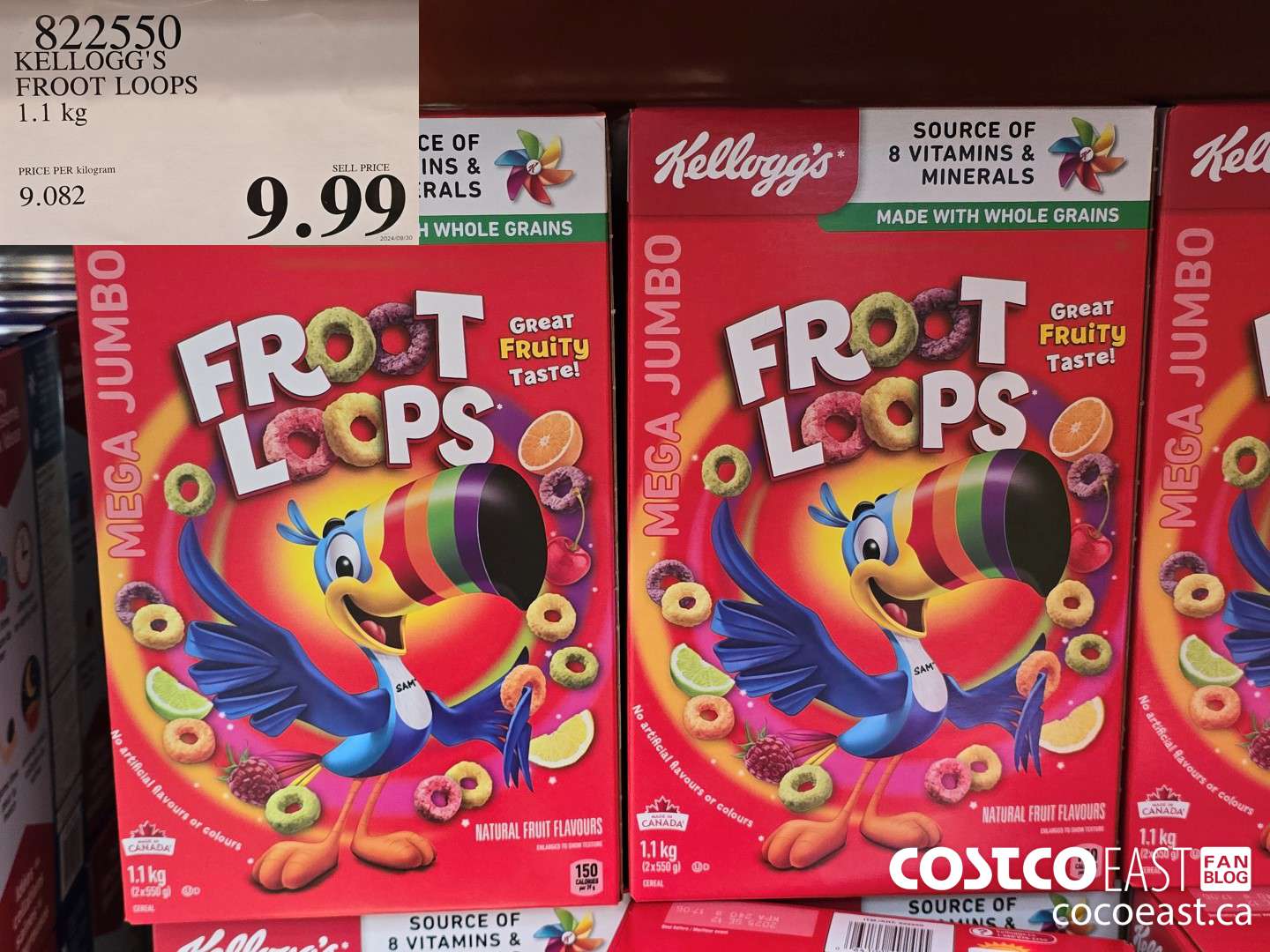 822550 KELLOGG'S FROOT LOOPS 1.1 kg $9.99