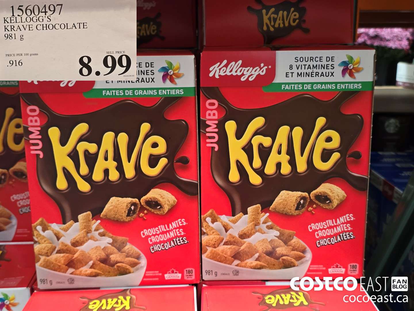 1560497 KELLOGG'S KRAVE CHOCOLATE 981 g $8.99