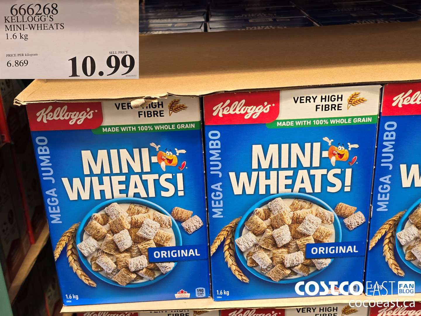 666268 KELLOGG'S MINI-WHEATS 1.6 KG $10.99