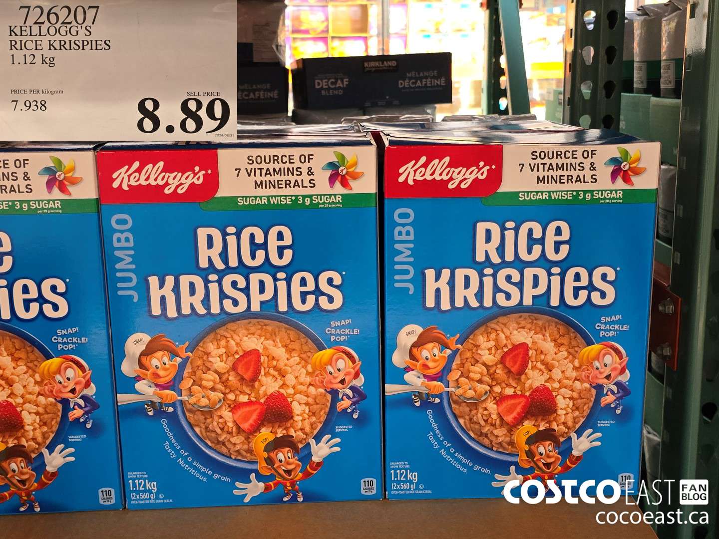 726207 KELLOGG'S RICE KRISPIES 1.12 kg $8.89