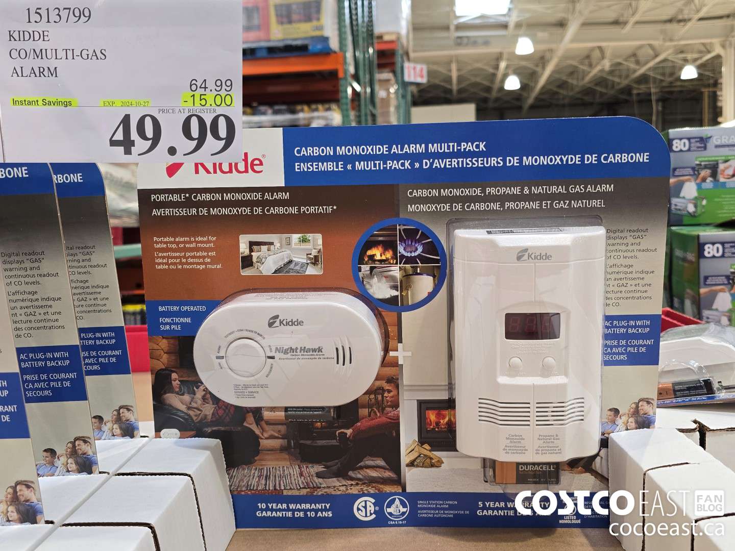 1513799 KIDDE CO/MULTI-GAS ALARM ($15.00 INSTANT SAVINGS EXPIRES ON 2024-10-27) $49.99