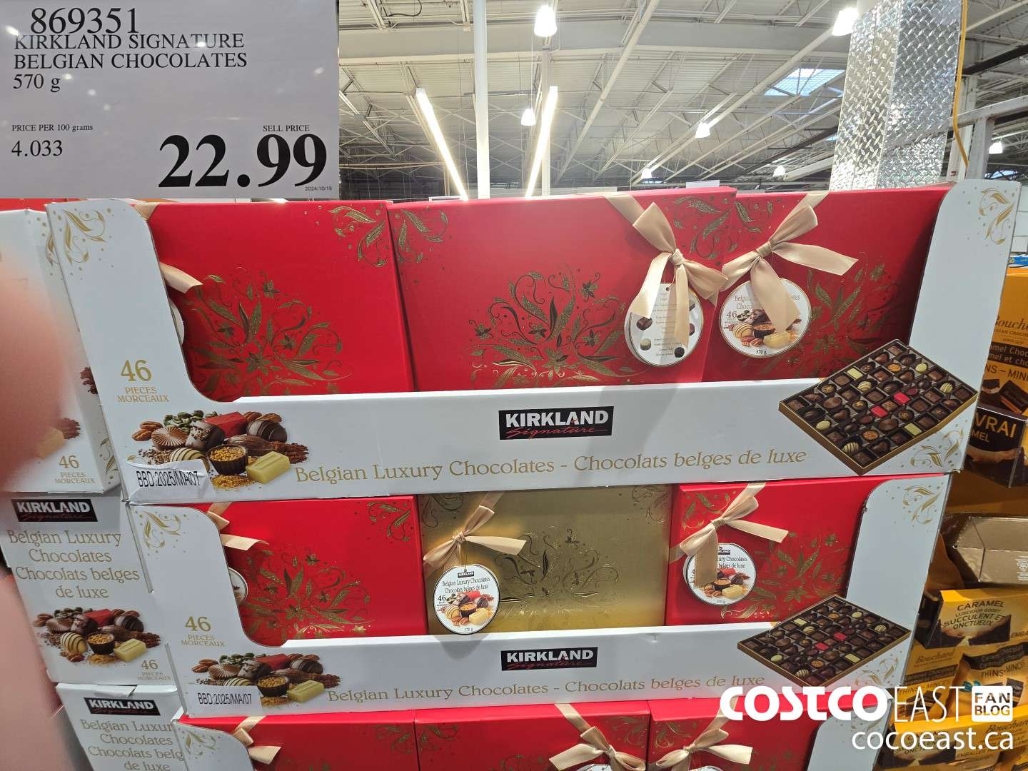 869351 KIRKLAND SIGNATURES BELGIAN CHOCOLATES 570G $22.99