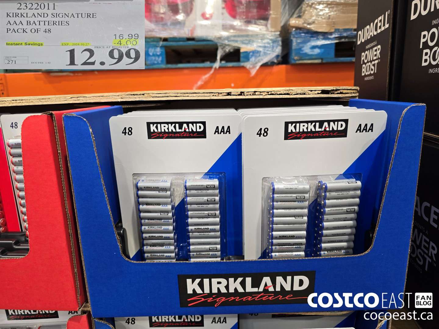 2322011 KIRKLAND SIGNATURE AAA BATTERIES PACK OF 48 ($4.00 INSTANT SAVINGS EXPIRES ON 2024-10-27) $12.99