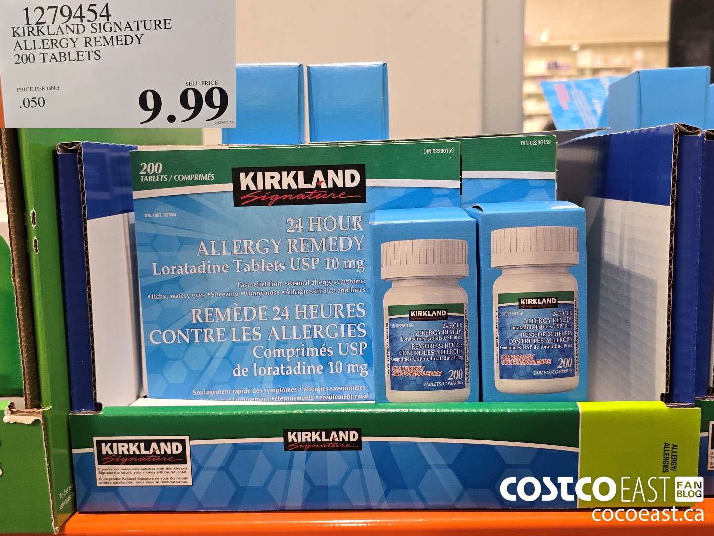 1279454 KIRKLAND SIGNATURE ALLERGY REMEDY 200 TABLETS $9.99