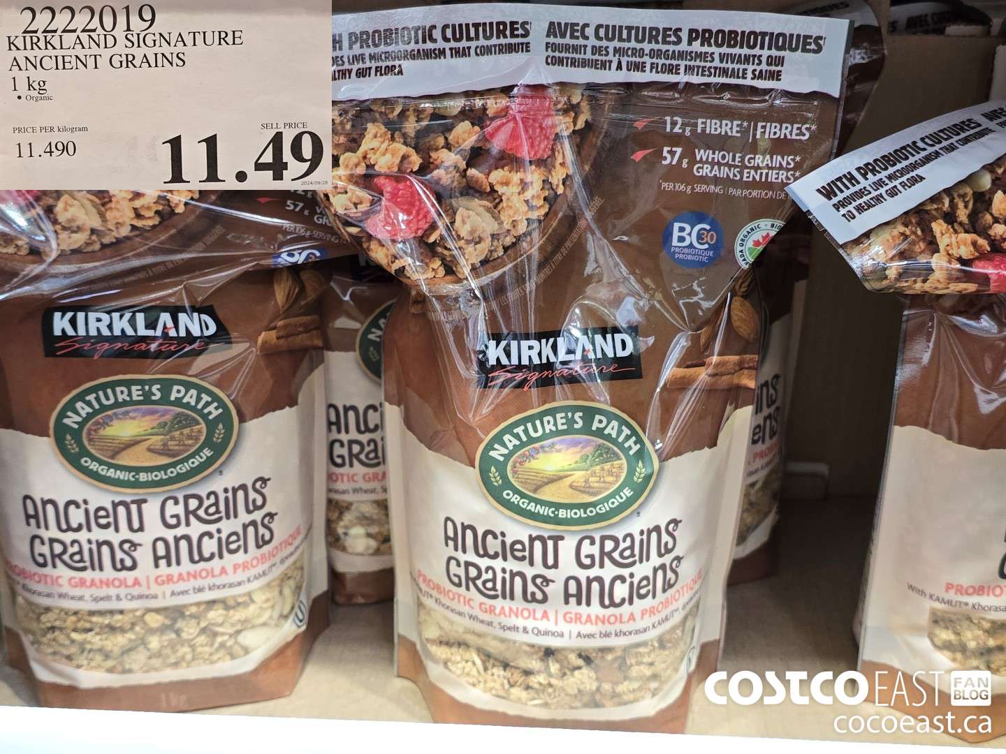 2222019 KIRKLAND SIGNATURE ANCIENT GRAINS 1 kg $11.49