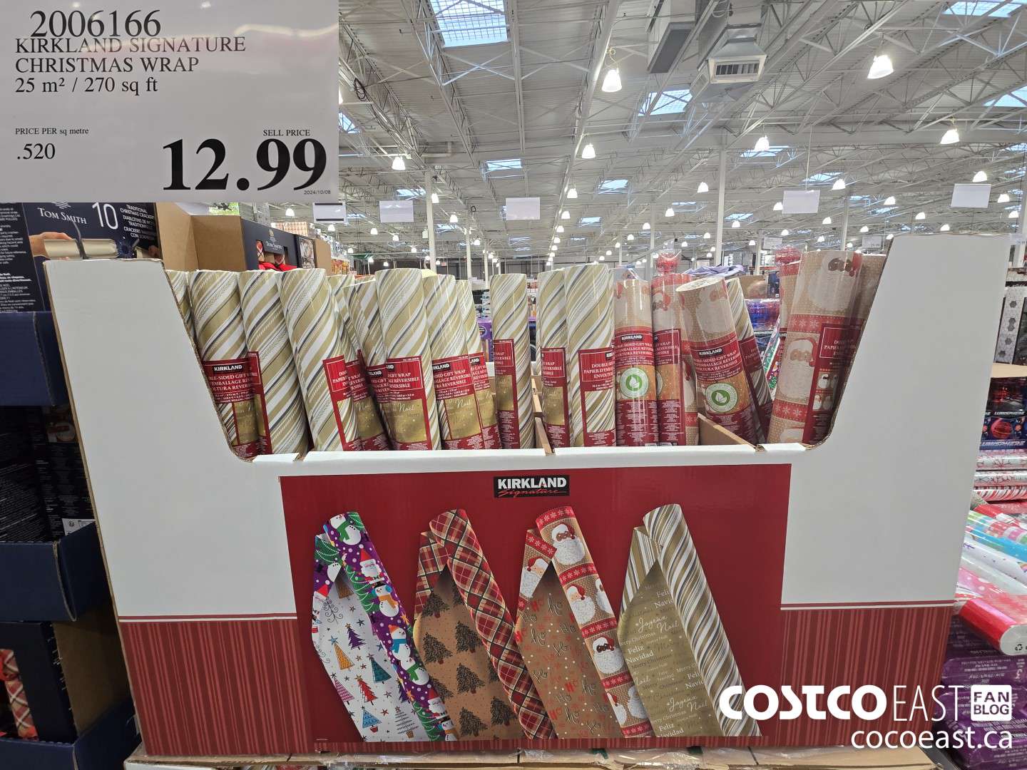 2006166 KIRKLAND SIGNATURE CHRISTMAS WRAP 25 M2 / 269 SQ FT $12.99