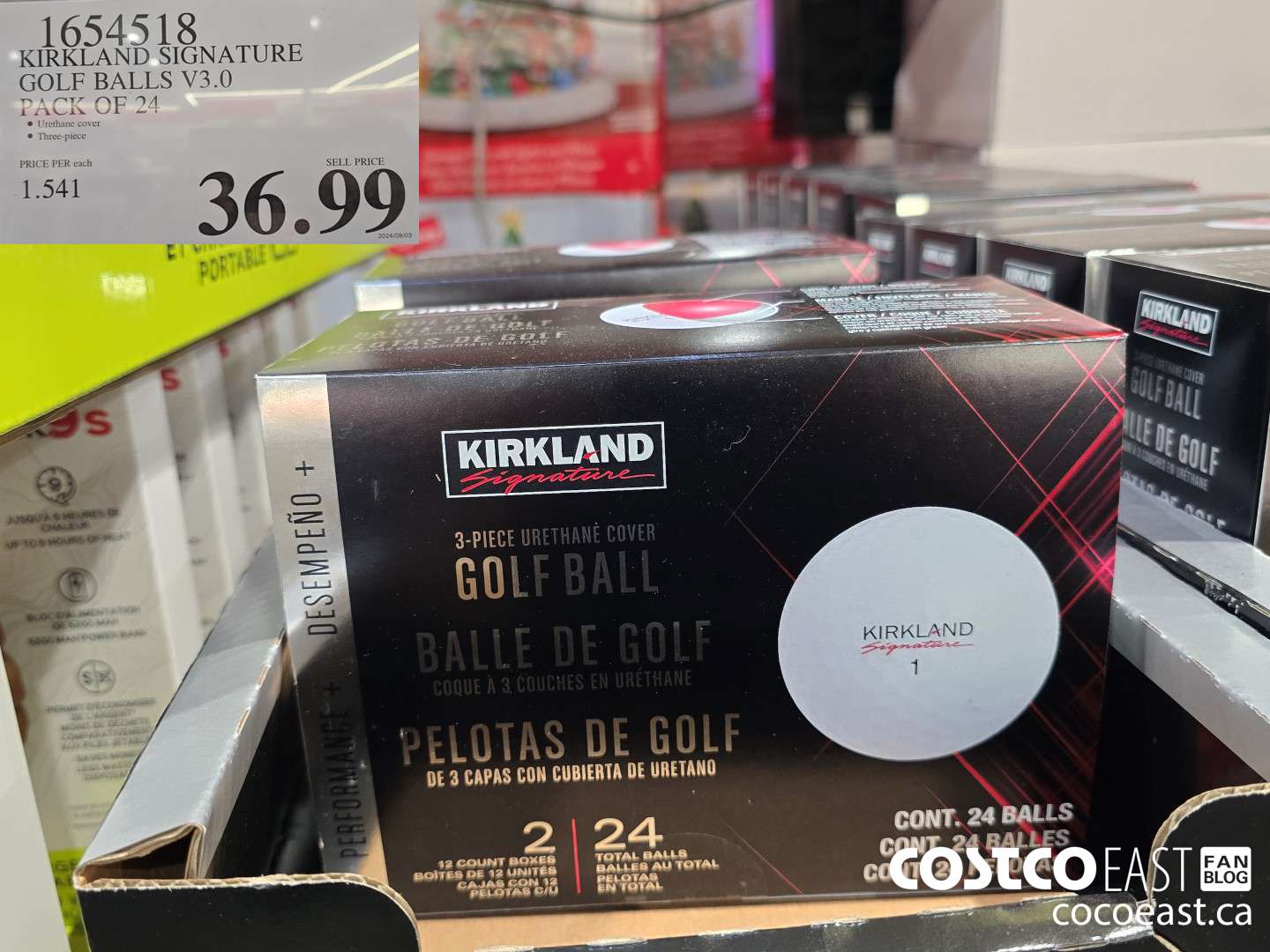 1654518 KIRKLAND SIGNATURE GOLF BALLS V3.0 PACK OF 24 $36.99