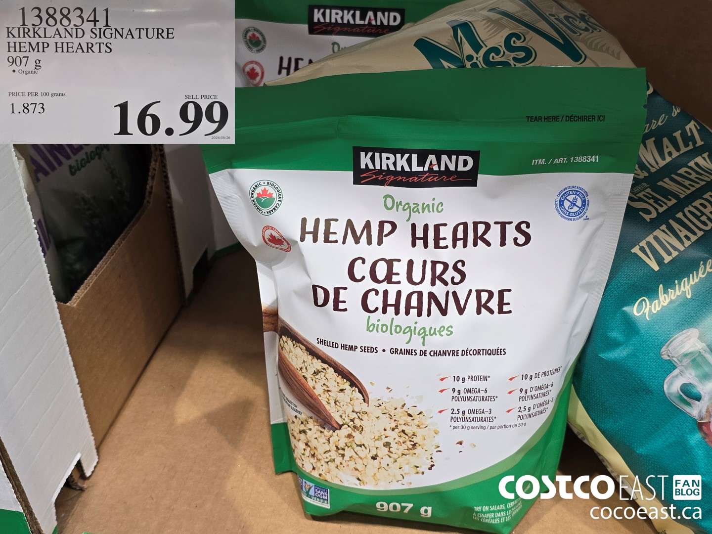 1388341 KIRKLAND SIGNATURE HEMP HEARTS 907G $16.99