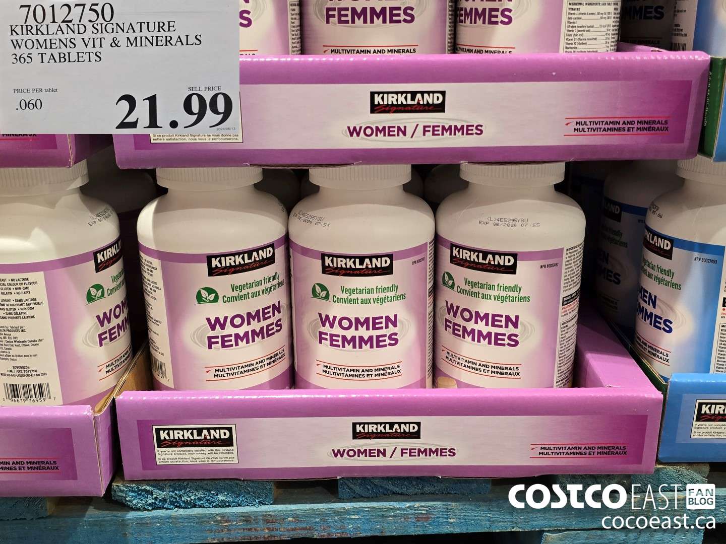 7012750 KIRKLAND SIGNATURE WOMEN VIT & MINERALS 365 TABLETS $21.99