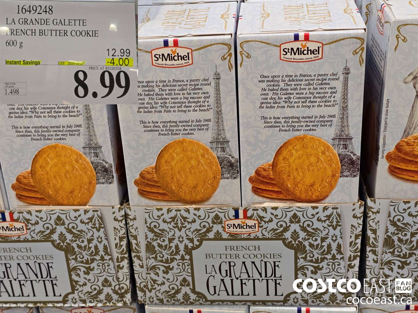 1649248 LA GRANDE GILETTE FRENCH BUTTER COOKIE 600 g ($4.00 INSTANT SAVINGS EXPIRES ON 2024-10-27) $8.99