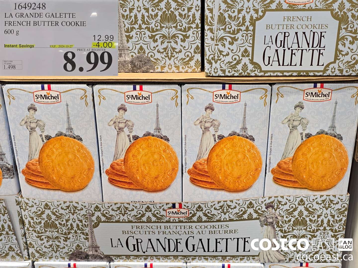 1649248 LA GRANDE GILETTE FRENCH BUTTER COOKIE 600 g ($4.00 INSTANT SAVINGS EXPIRES ON 2024-10-27) $8.99