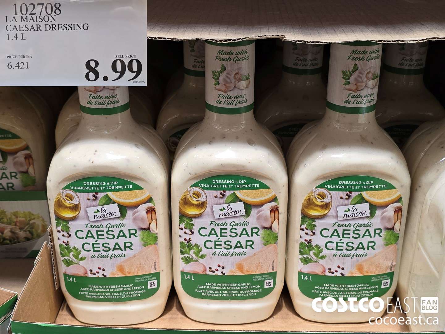 102708 LA MAISON CAESAR DRESSING 1.4L $8.99