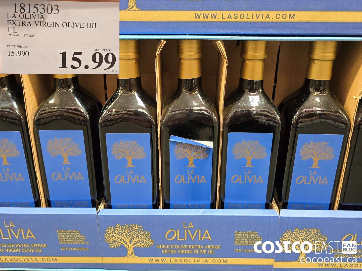 1815303 LA OLIVIA EXTRA VIRGIN OLIVE OIL 1 L $15.99