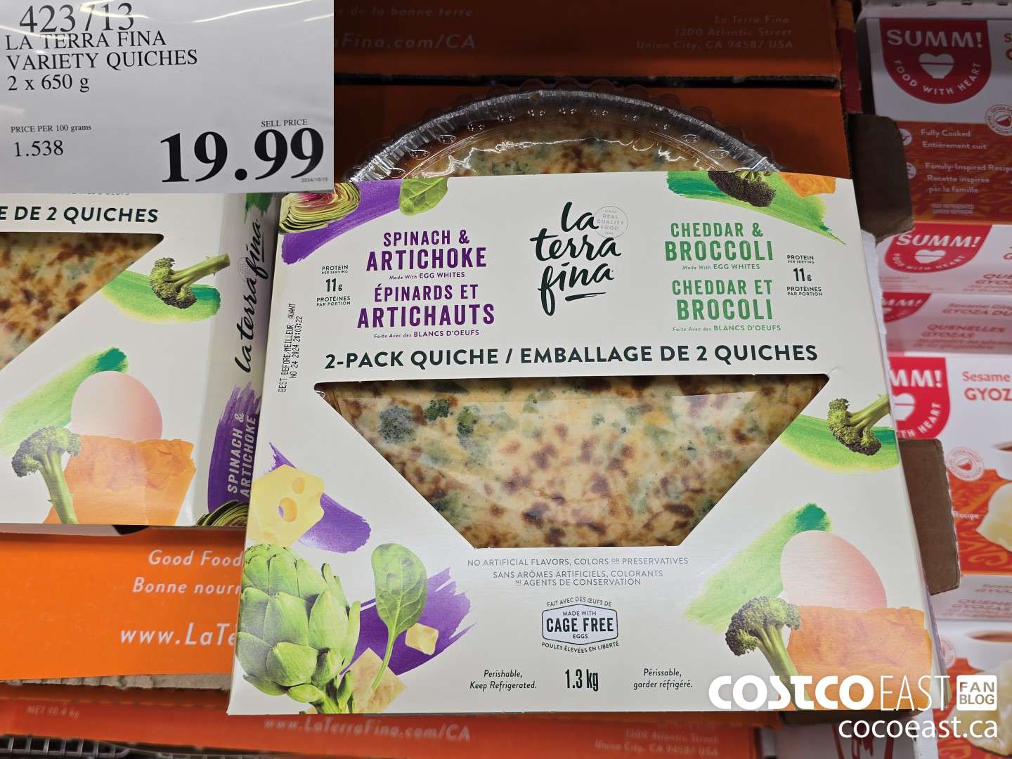 423713 LA TERRA FINA VARIETY QUICHES 2 X 650 G $19.99