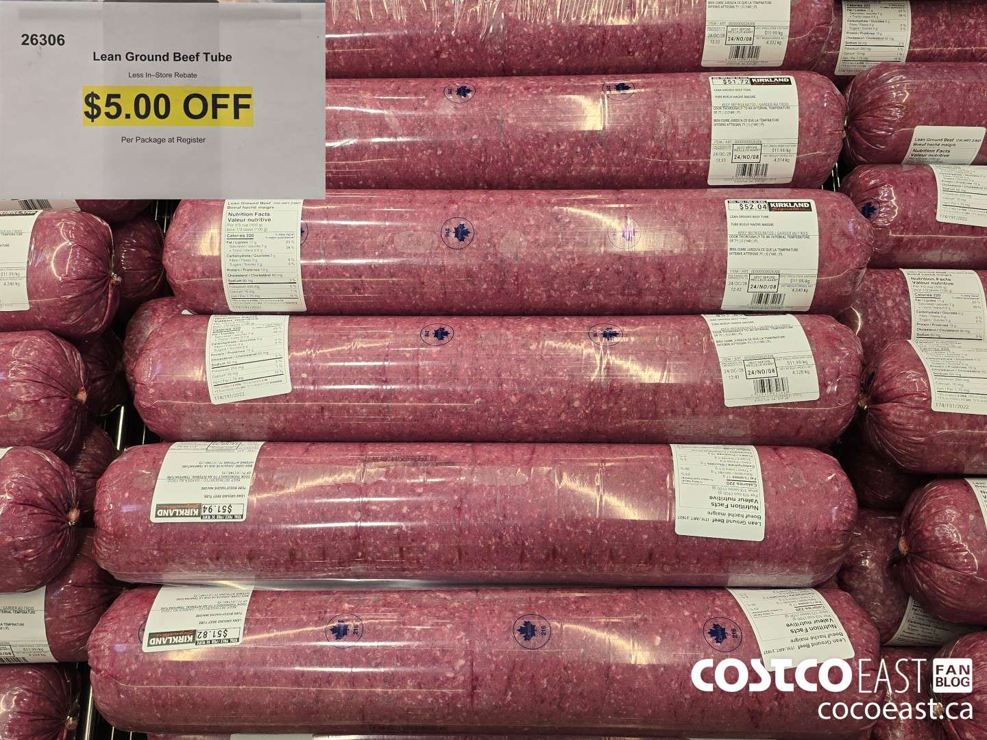 26306 LEAN GROUND BEEF TUBE ($5.00 INSTANT SAVINGS)