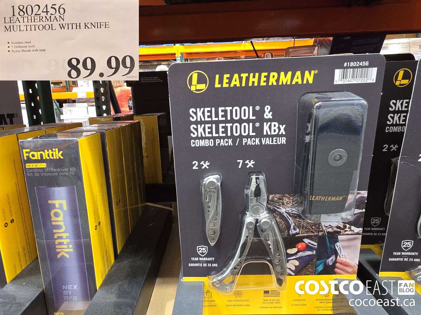 1802456 LEATHERMAN MULTITOOL WITH KNIFE $89.99
